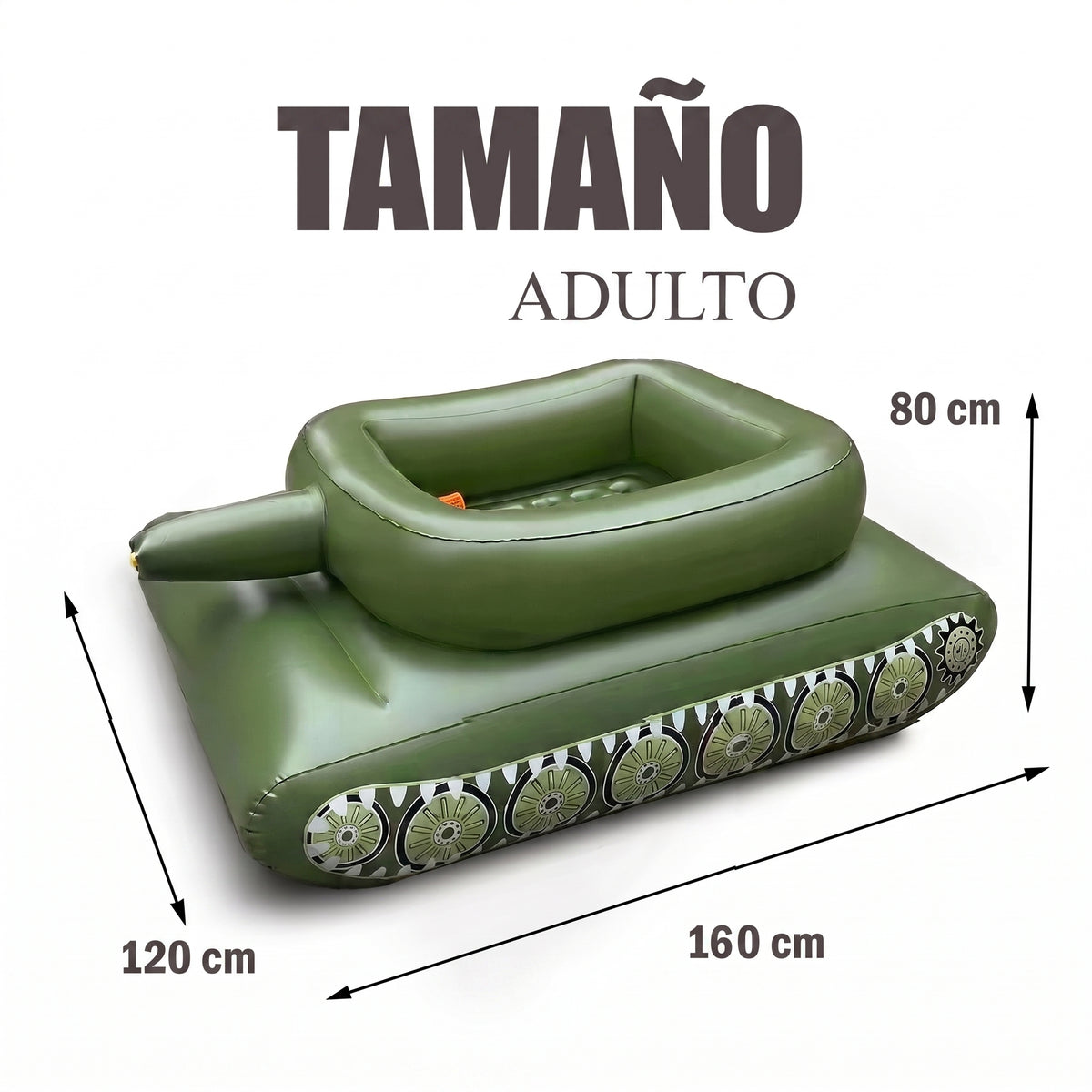 Tanque Flotante Hinchable con Cañón de Agua — Talla Adulto y Niño